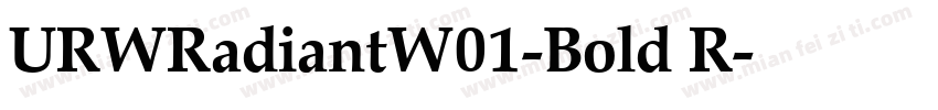 URWRadiantW01-Bold R字体转换
